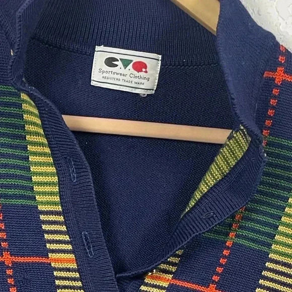 Vintage CVQ Plaid Wool Sweater - Made in Italy - 100% Wool - large - Picture 11 of 11